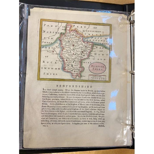 226 - Selection of antique and later maps , some coloured, to include John Ogilby strip maps 'London to Oa... 