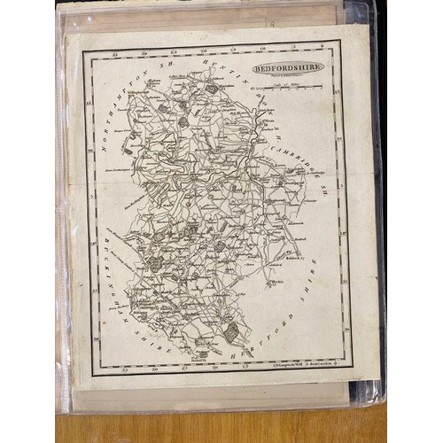 226 - Selection of antique and later maps , some coloured, to include John Ogilby strip maps 'London to Oa... 