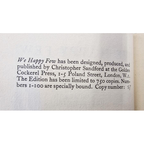 241 - Golden Cockerel Press - Rutter, Owen 'We Happy Few, an Anthology by Owen Rutter', engravings by John... 