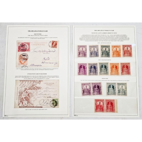 25 - Belgium: 1905 Liege World Fair collection in dark blue ‘SAFE ’ binder with over eighty well-presente... 