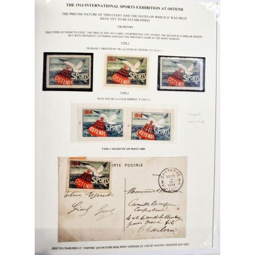 33 - Belgium: Ostend postal history collection in two red sleeved SG ‘Senator’ albums, for the period 169... 