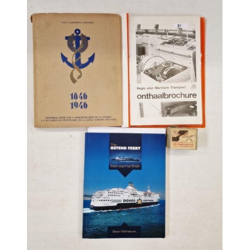 34 - Belgium, boxed collection of Ostend-Dover postcards, souvenirs and ephemera in three plastic cases a... 