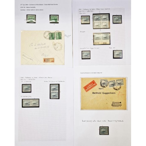 35 - Belgium: cross-channel mail and postal history collection 1731 to 1946, in black folder, 70+ sleeves... 