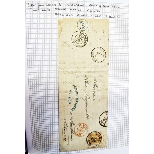 41 - Belgium: red 'Centaur' album with specific stamp issues relating to Liege and Liege postal history f... 