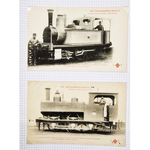 46 - Belgium: over 50 postcards of historic engines of Belgian Railway from late 1800 to 1930's, mainly o... 