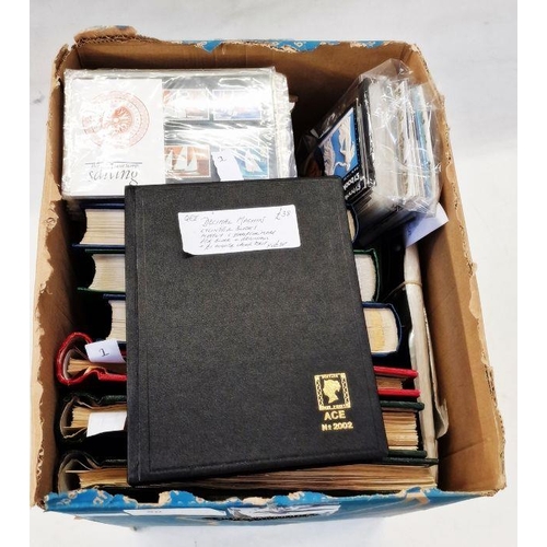 50 - GB: with decimal face £120, large boxed accumulation of 3 large stamp albums, 3 large and 2 small st... 