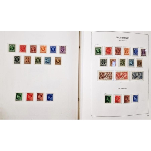 51 - GB: purposed blue S.G stamp album of some 115 pages of QV to QEII definitive, commemorative, officia... 