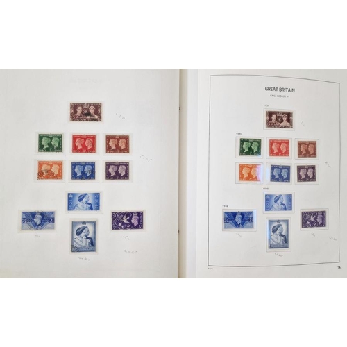 51 - GB: purposed blue S.G stamp album of some 115 pages of QV to QEII definitive, commemorative, officia... 