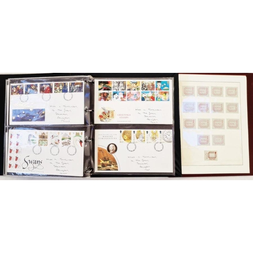 54 - GB with face value of £260 plus box of QEII stamp and cover albums, including two 'Lidner' proposed ... 