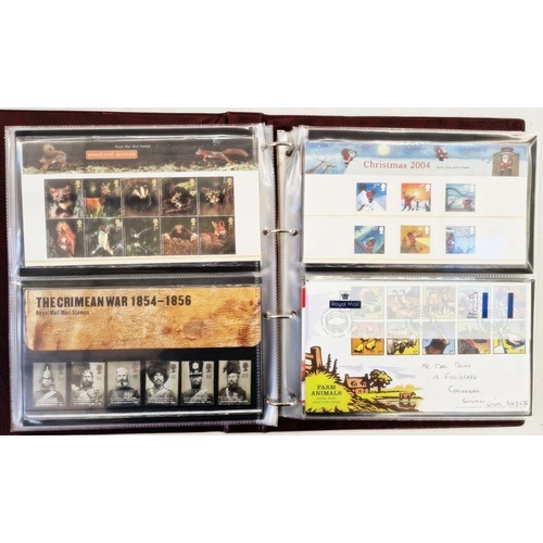 55 - GB with face value, circa £320, two large/three small cover albums full of QEII mint and used decima... 