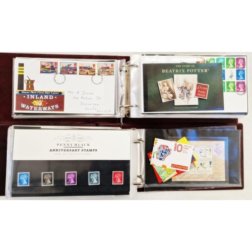 55 - GB with face value, circa £320, two large/three small cover albums full of QEII mint and used decima... 