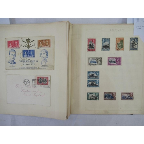 69A - GB and British Empire/ Commonwealth: Green 'Simplex' album, three first day cover albums and packet ... 