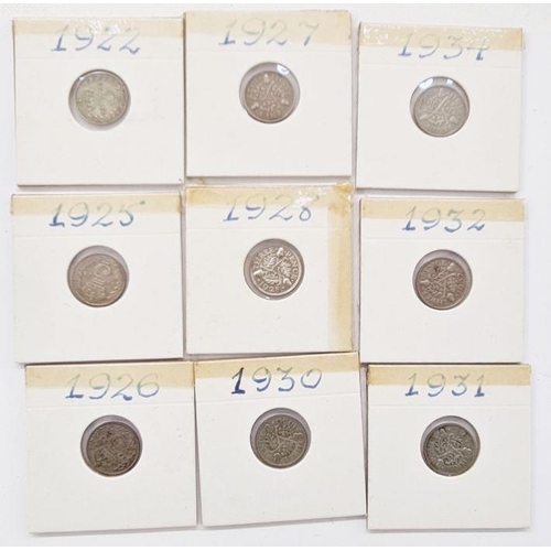 73 - Collection of silver 3d containing 82 coins, majority Victorian, some '20', pre 47, various grades