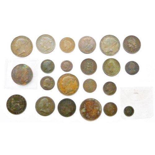 87 - Interesting lot of copper/bronze/brass coinage, various grades including Roman, Charles I, Charles I... 