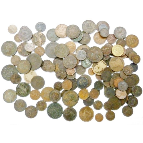 87 - Interesting lot of copper/bronze/brass coinage, various grades including Roman, Charles I, Charles I... 