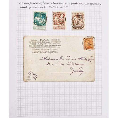 9 - Provincial postmarks of Brabant in black 130+ page ring binder including registered, railway, printe... 