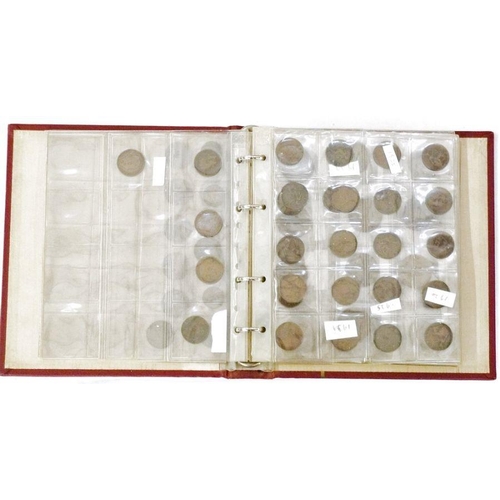 99 - Folders of coins (five) comprising of silver (pre 47) half coins (34) nickel (five), florins (pre 47... 