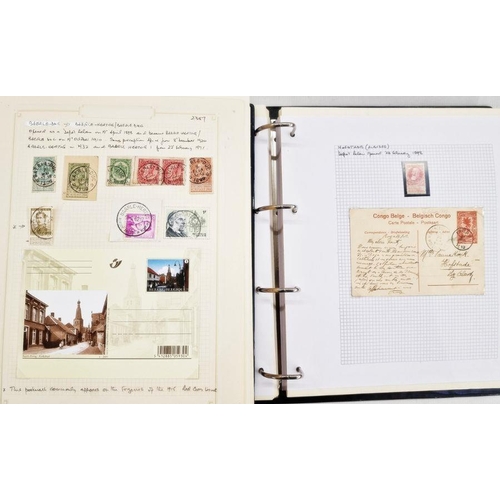 10 - Provincial postmarks of Antwerp and East Flanders in two black ring binders, 100+ pages, including d... 