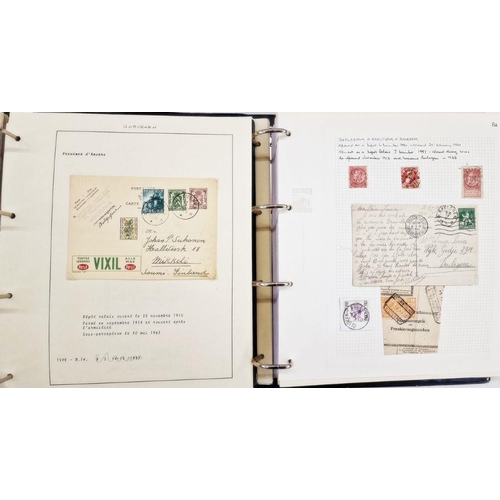 10 - Provincial postmarks of Antwerp and East Flanders in two black ring binders, 100+ pages, including d... 