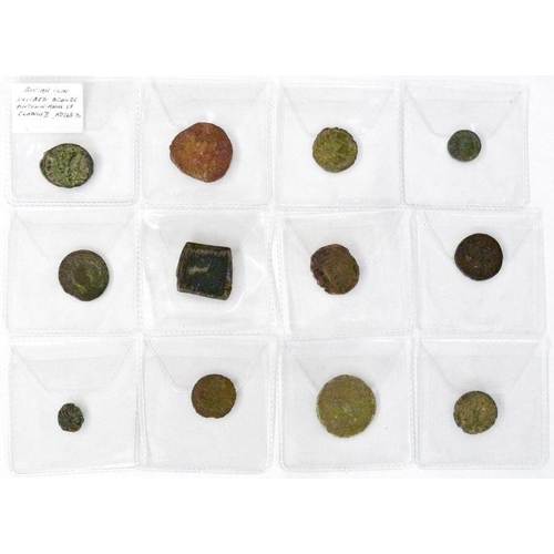 102 - Quantity of Roman coins, to include Roman coin of Valens 364-378AD, Roman coin of Victorinus 270-271... 