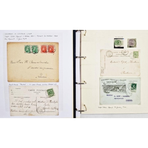 13 - Provincial postmarks of Namur & W. Flanders regions in two black folders, 150+ and 100+ pages respec... 