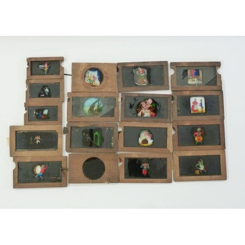 134 - Lantern slide, patent no.2459, cased and a quantity of slides, some boxed, 'Lantern Slides and Art P... 