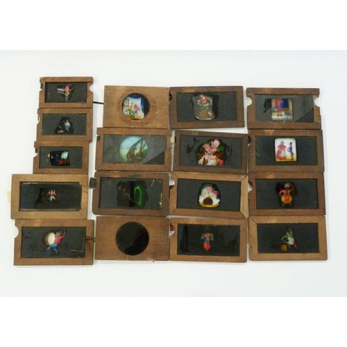 134 - Lantern slide, patent no.2459, cased and a quantity of slides, some boxed, 'Lantern Slides and Art P... 