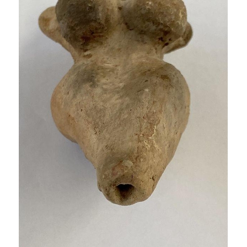 149 - Stone Age Venus idol with small cavity in the legs, 12cm x 6cm wide approx.