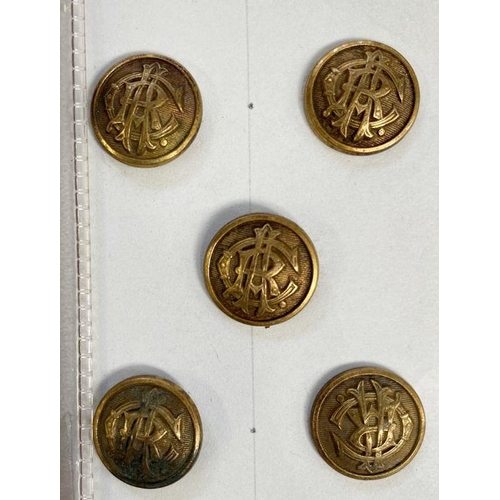 158 - Quantity of Southern Railway Company Service buttons, postcard of the Six Coupled Express Engine, Ob... 