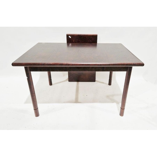 1247 - Asko rectangular stained dining table with extension top on side with label to underside, 73cm high ... 