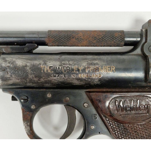 194 - Webley & Scott, Birmingham 'The Premier' .22 air pistol, 'E' series, batch number 582, adjustable re... 