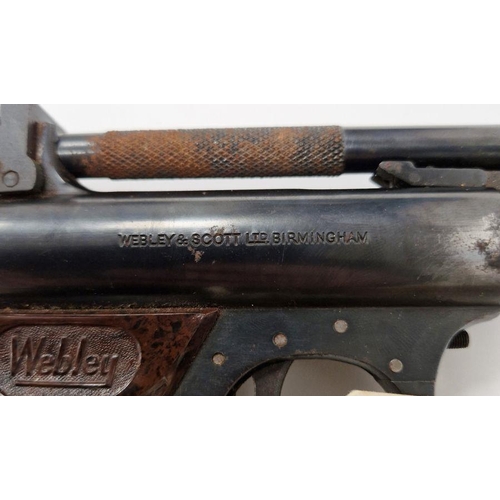 194 - Webley & Scott, Birmingham 'The Premier' .22 air pistol, 'E' series, batch number 582, adjustable re... 