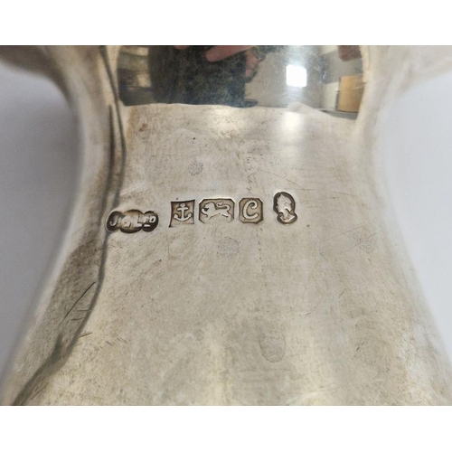 235 - 1970's silver milk jug, Birmingham 1977, maker Joseph Gloster Ltd, 3.5ozt approx.