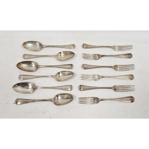 259 - William IV silver flatware, London 1836, maker Mary Chawner, 30ozt approx.