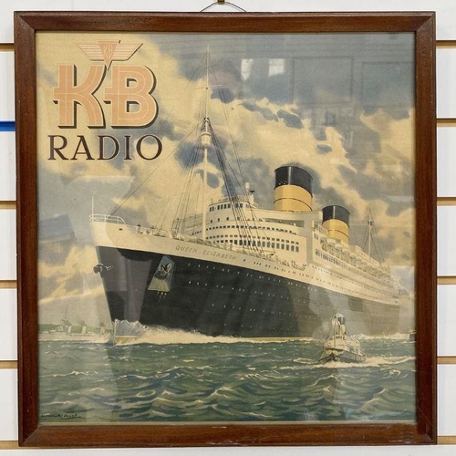 285 - William McDowell (1888-1950)
 Colour print for KB Radio 
 'Queen Elizabeth'
 48.5cm x 46.5cm

 KB (K... 