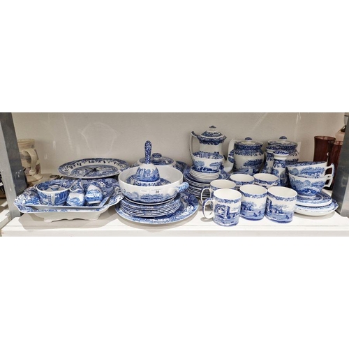 30 - Large quantity of Spode 'Italian' pattern ceramics to include cups, saucers, bowls, plates, clock, s... 