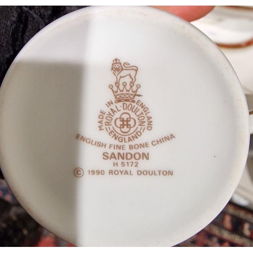 5 - Royal Doulton 'Sandon' pattern part dinner and coffee service H5172, 49 pieces approx.