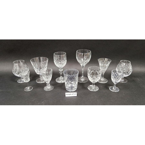 61 - Quantity of assorted cut glass to include Stuart, Webb and Edinburgh wines, liqueur, tumblers and br... 