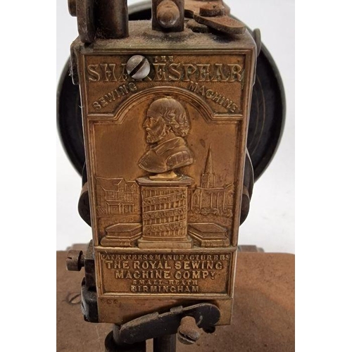 84 - Late 19th century 'Shakespeare' sewing machine by the Royal Sewing Machine Company, Birmingham, on m... 