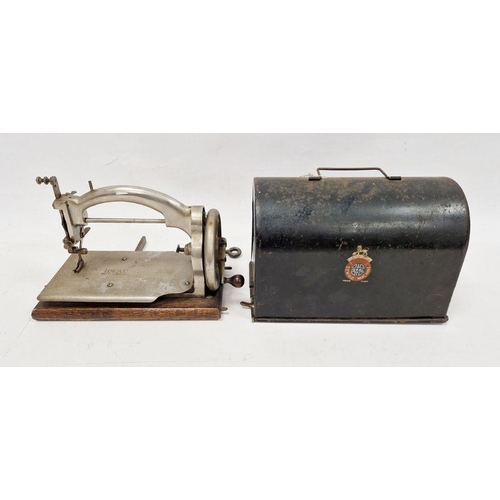 88A - Small 'Ideal' sewing machine in original domed case, UK pat.30264