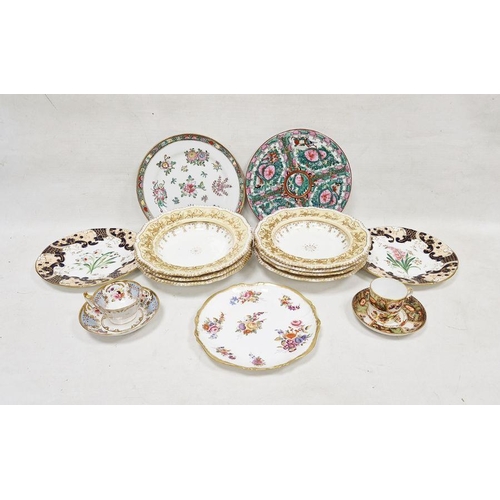 8 - Group of nineteenth century English porcelain and other items comprising a Davenport Longport Imari ... 