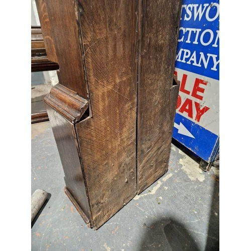 1026 - 18th century eight-day longcase clock movement inscribed 'Jn Clayton, Marple', housed in slender oak... 