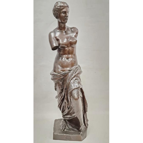 159 - Bronze figure of the Venus De Milo, Barbedienne Foundry, 84cm high