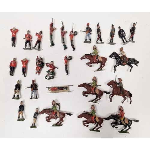 168A - Collection of principally Britains lead model figures including cowboys and indians (1 box)