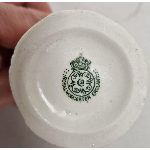 18 - Various items of Royal Worcester Parian leaf-moulded wares, a Belleek shell-shaped small oval dish, ... 