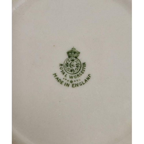 18 - Various items of Royal Worcester Parian leaf-moulded wares, a Belleek shell-shaped small oval dish, ... 