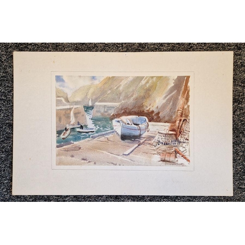 266 - Arthur Bradbury (1892-1977)
 Watercolour
 'Creux Harbour, Sark', signed lower right, titled verso, u... 