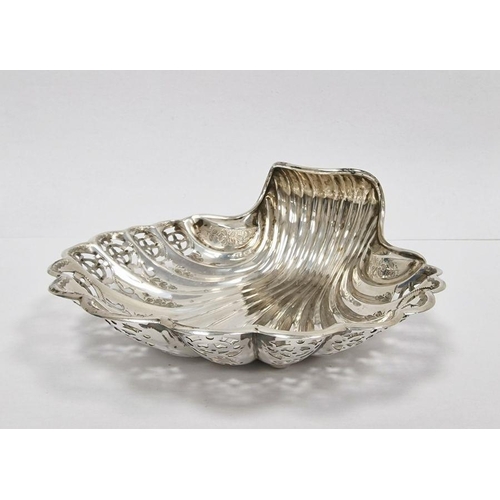 290 - Late 19th century silver scalloped dish, Sheffield 1898, maker Martin, Hall & Co., 13cm 2.5ozt, 78.5... 