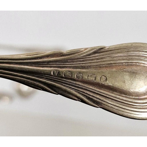 351 - Early 20th century silver fork and spoon, engraved to the handle 'D.E.L 9th July 1909', Sheffield 19... 