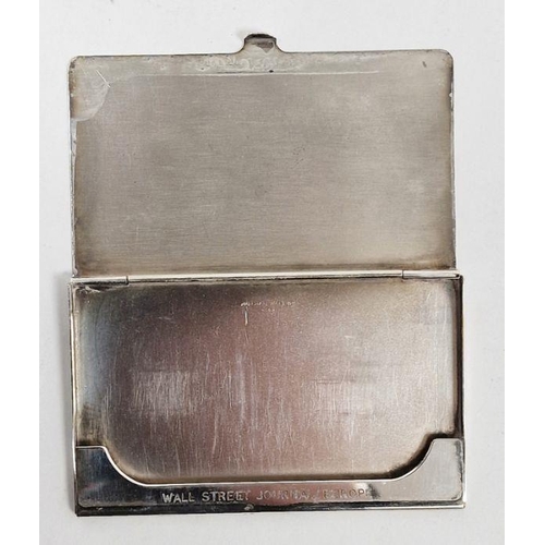 384 - Samuel Mordan Everpoint propelling pencil, patent no.307227, a silver-coloured metal card case, mark... 